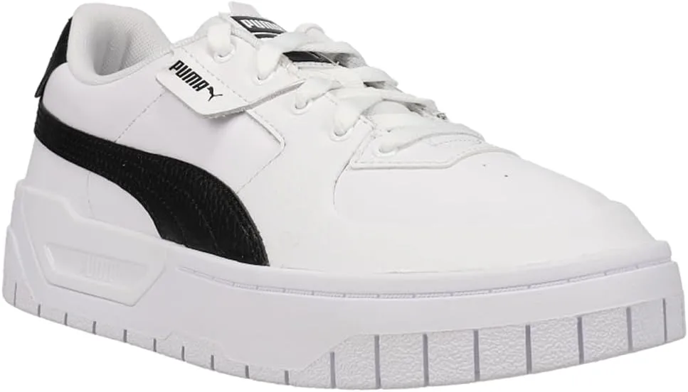 PUMA Womens Cali Dream Lace Up Platform Sneakers Shoes Casual - Black, White