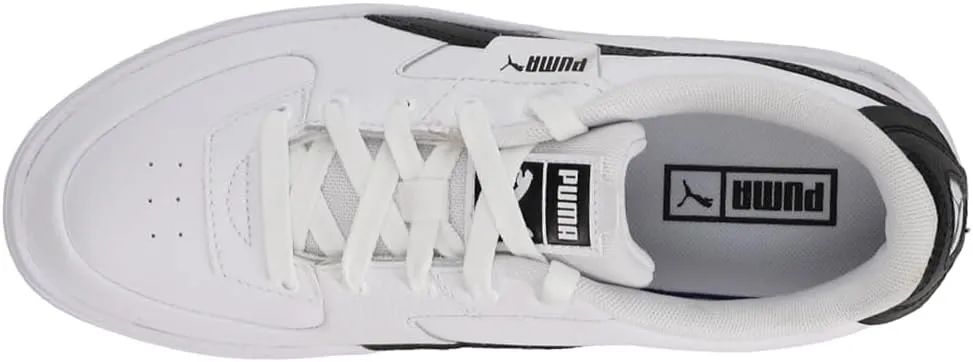 PUMA Womens Cali Dream Lace Up Platform Sneakers Shoes Casual - Black, White