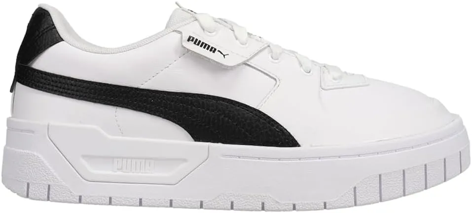 PUMA Womens Cali Dream Lace Up Platform Sneakers Shoes Casual - Black, White