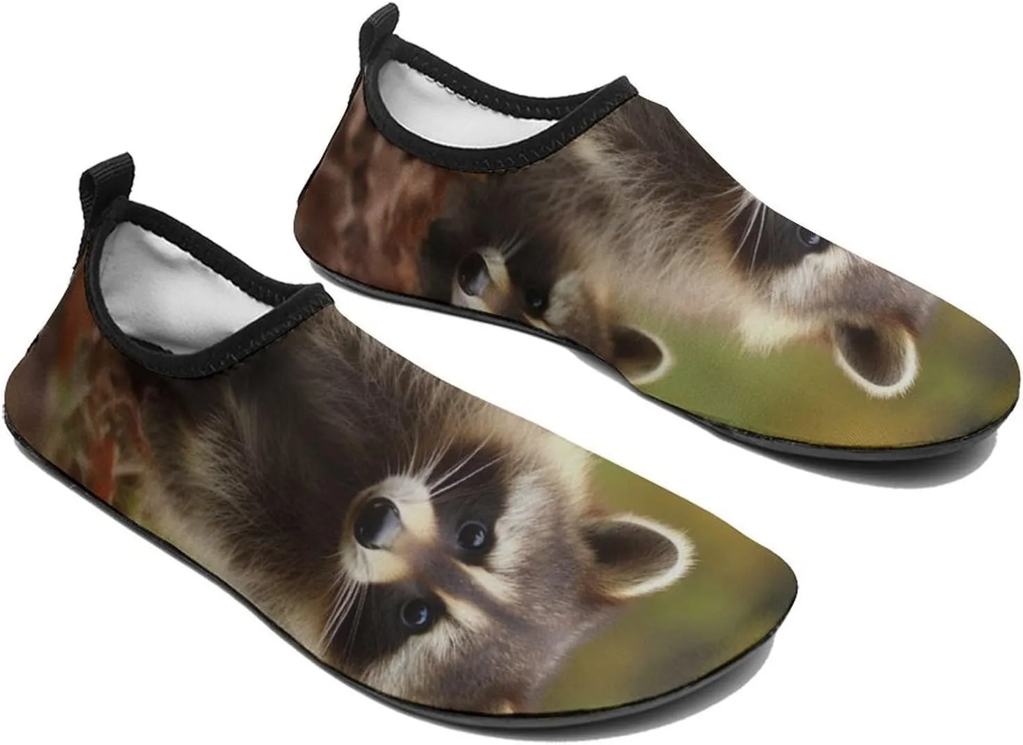 Raccoon Water Shoes for Women Men Quick-Dry Non Slip Barefoot Aqua Socks Swim Rock Climbing Pool Shoes Socks Sports Shoes Athletic Must Haves Outdoor Gear