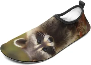 Raccoon Water Shoes for Women Men Quick-Dry Non Slip Barefoot Aqua Socks Swim Rock Climbing Pool Shoes Socks Sports Shoes Athletic Must Haves Outdoor Gear