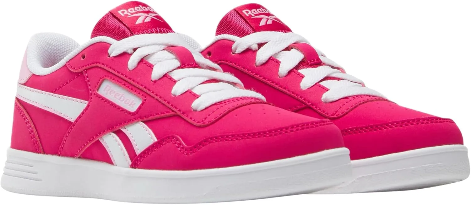 Reebok Girl's Court Advance Elastic Lace & Top Strap Sneaker