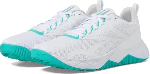 Reebok Women's NFX Trainer Sneaker, Footwear White/Black/Unleashed Green, 10.5