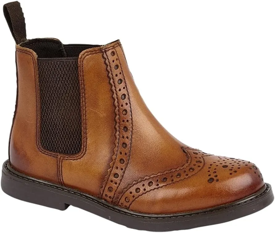 Roamers Boys Leather Ankle Boots