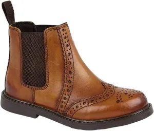 Roamers Boys Leather Ankle Boots