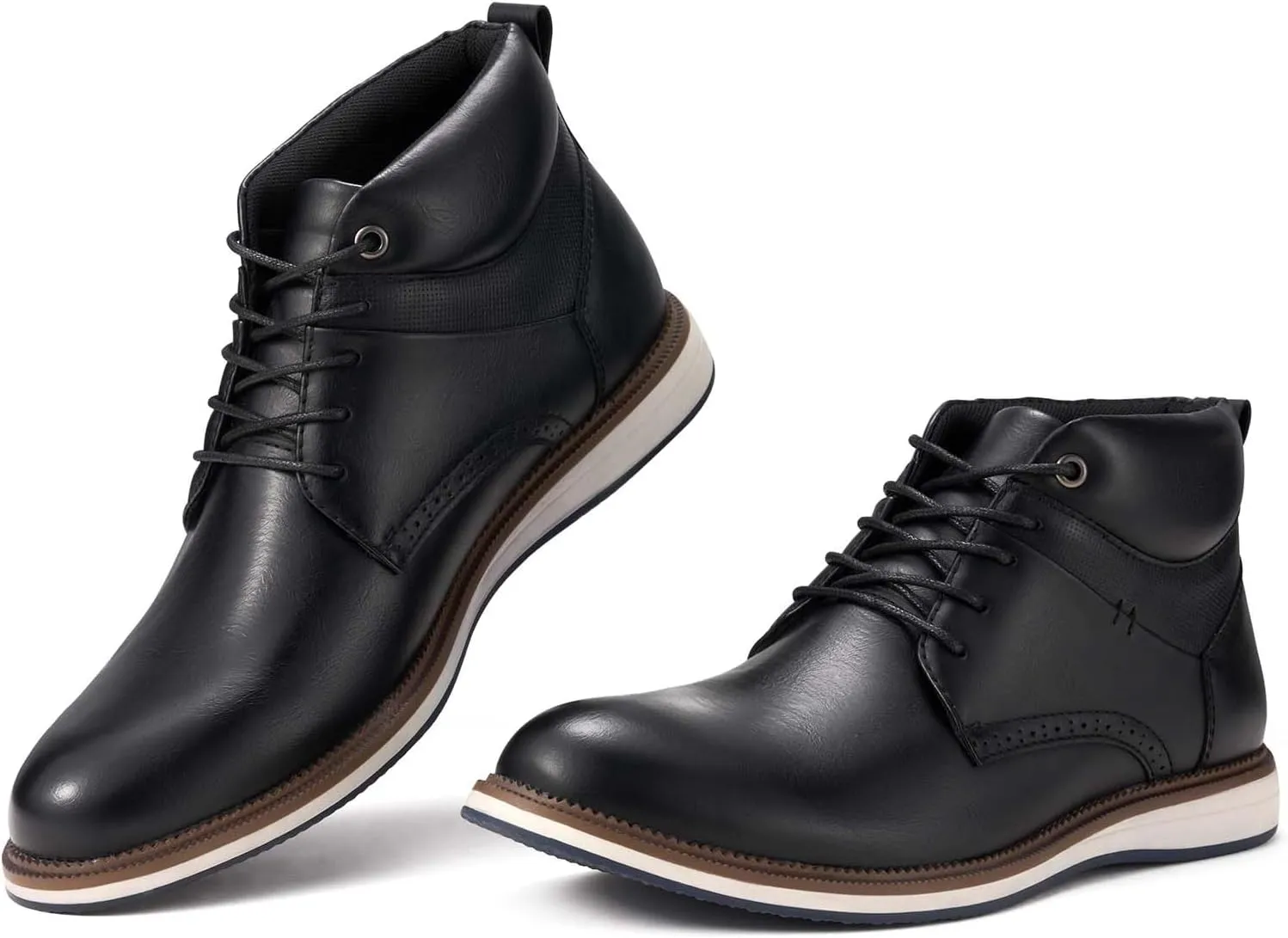 Rollda Men's Chukka Boots Casual Boots Lace Up Dress Boots Shoes for Men Ankle Boots