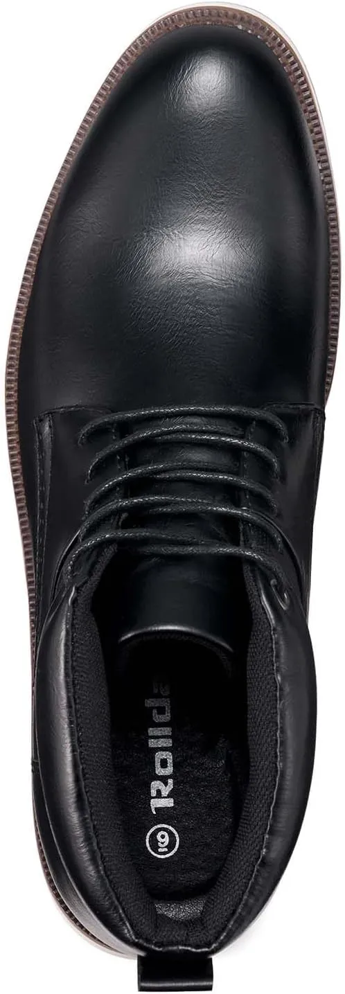 Rollda Men's Chukka Boots Casual Boots Lace Up Dress Boots Shoes for Men Ankle Boots