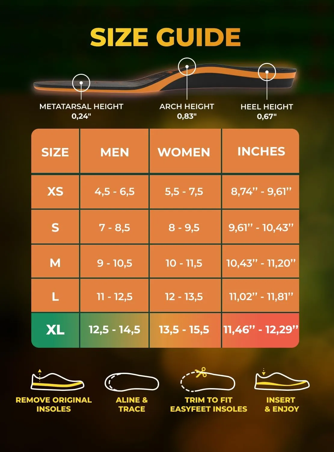 Running Athletic Shoe Insoles Men Women - Sport Insole - Shock Absorption Inserts - Walking Hiking Hockey Tennis Basketball - Orthotic Comfort Cushions Inserts Sneakers