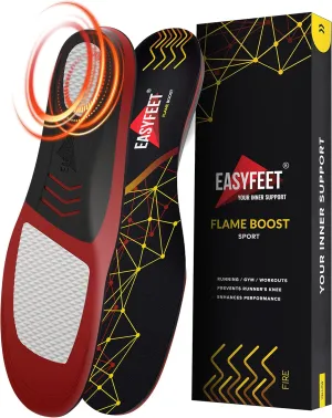 Running Athletic Shoe Insoles Men Women - Sport Insole - Shock Absorption Inserts - Walking Hiking Hockey Tennis Basketball - Orthotic Comfort Cushions Inserts Sneakers