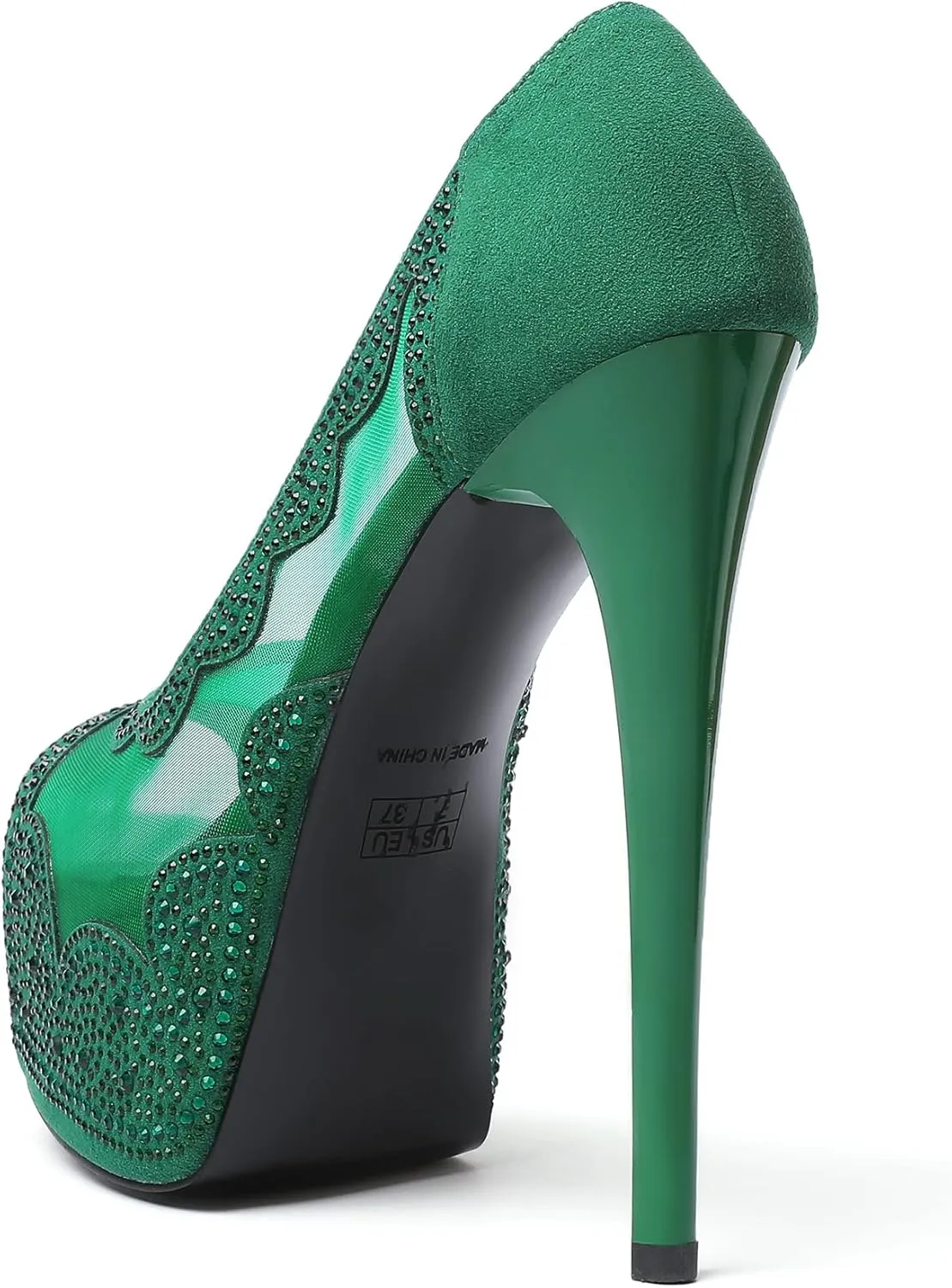 SAMMITOP Women's Peep Toe Pumps Platform High Heel Sandals Dress Shoes