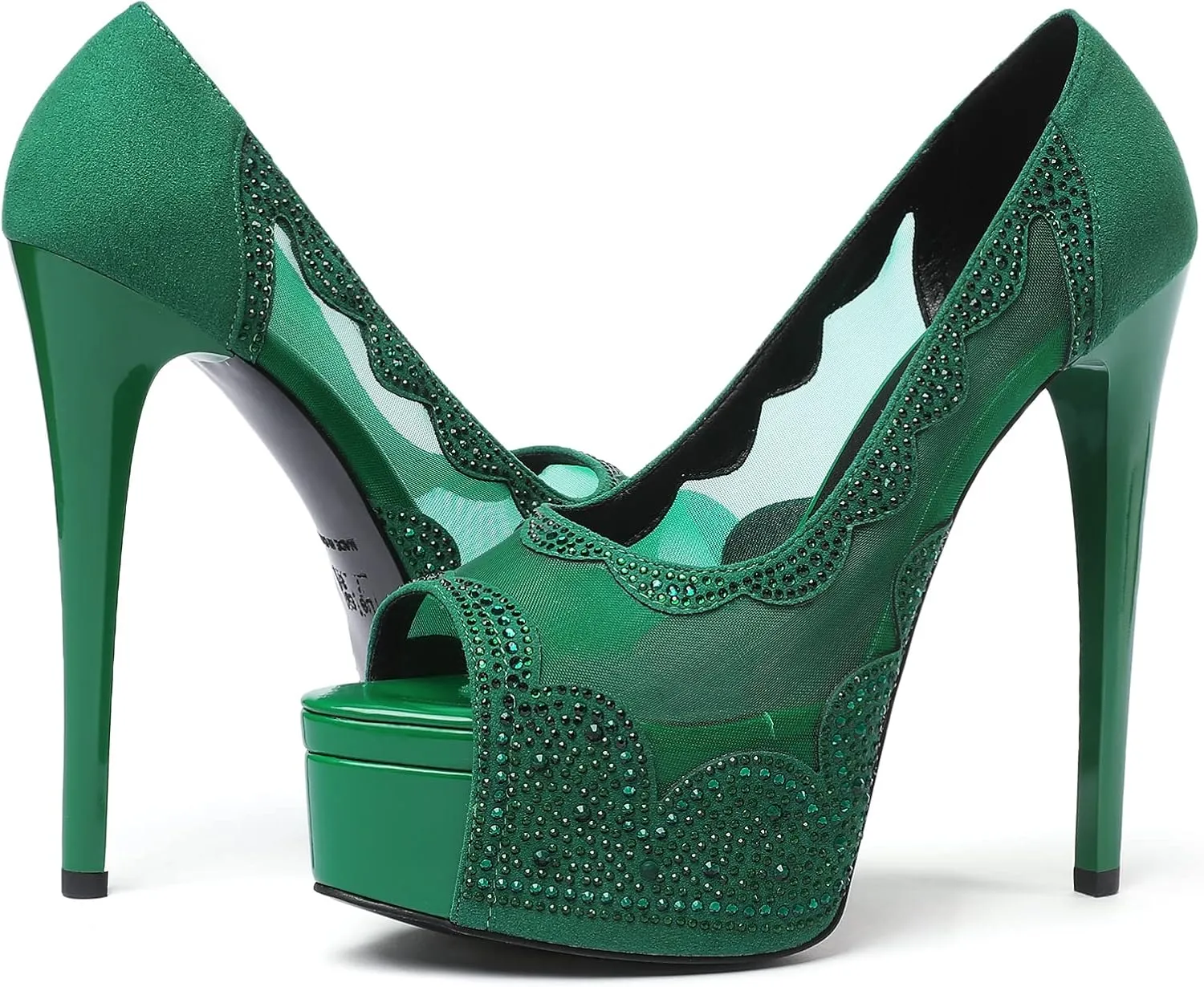 SAMMITOP Women's Peep Toe Pumps Platform High Heel Sandals Dress Shoes