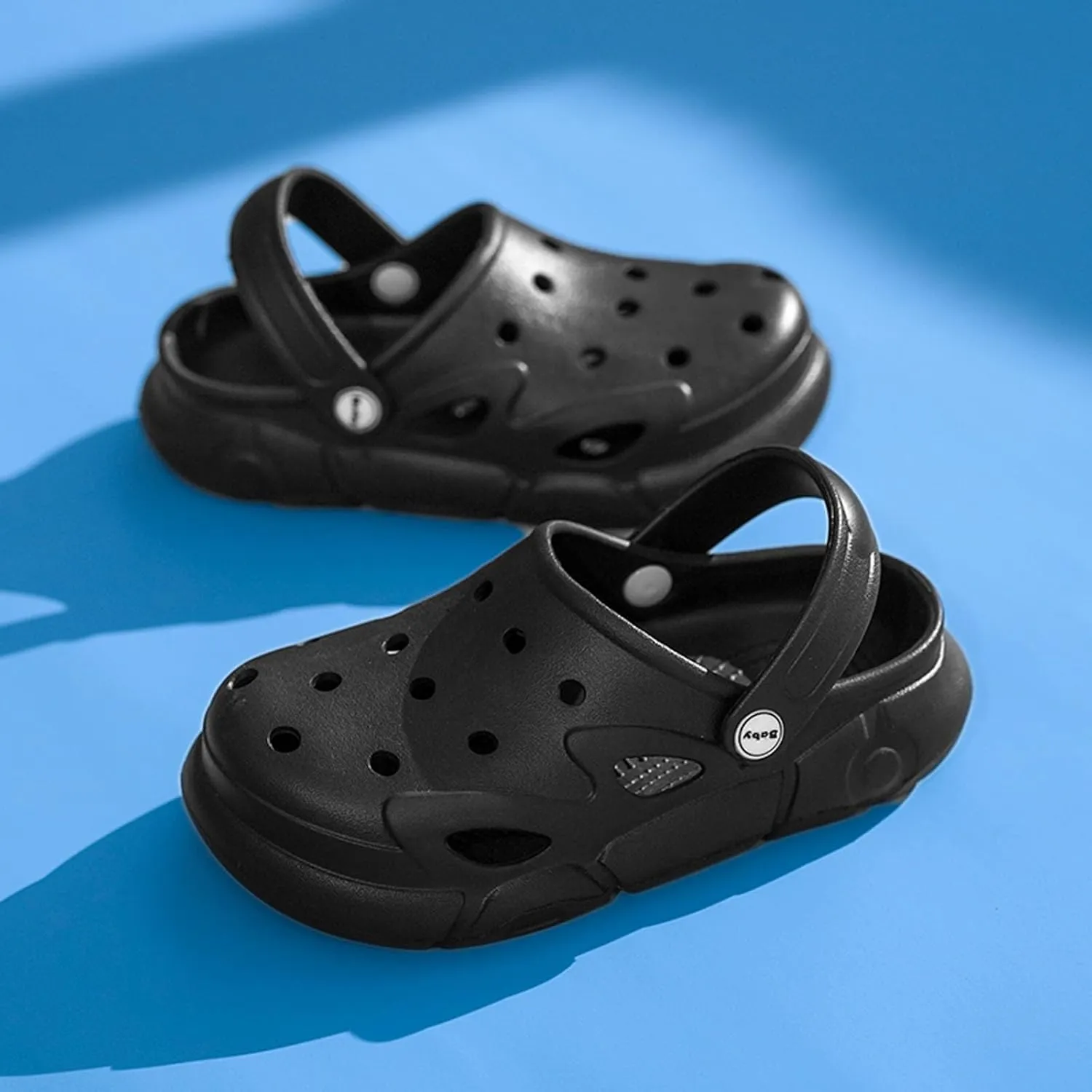 SECHRITE Kids Boys Girls Garden Clogs Shoes Shower Slippers Toddler Slip On Mules Lightweight Beach Pool Slides Indoor Sandals