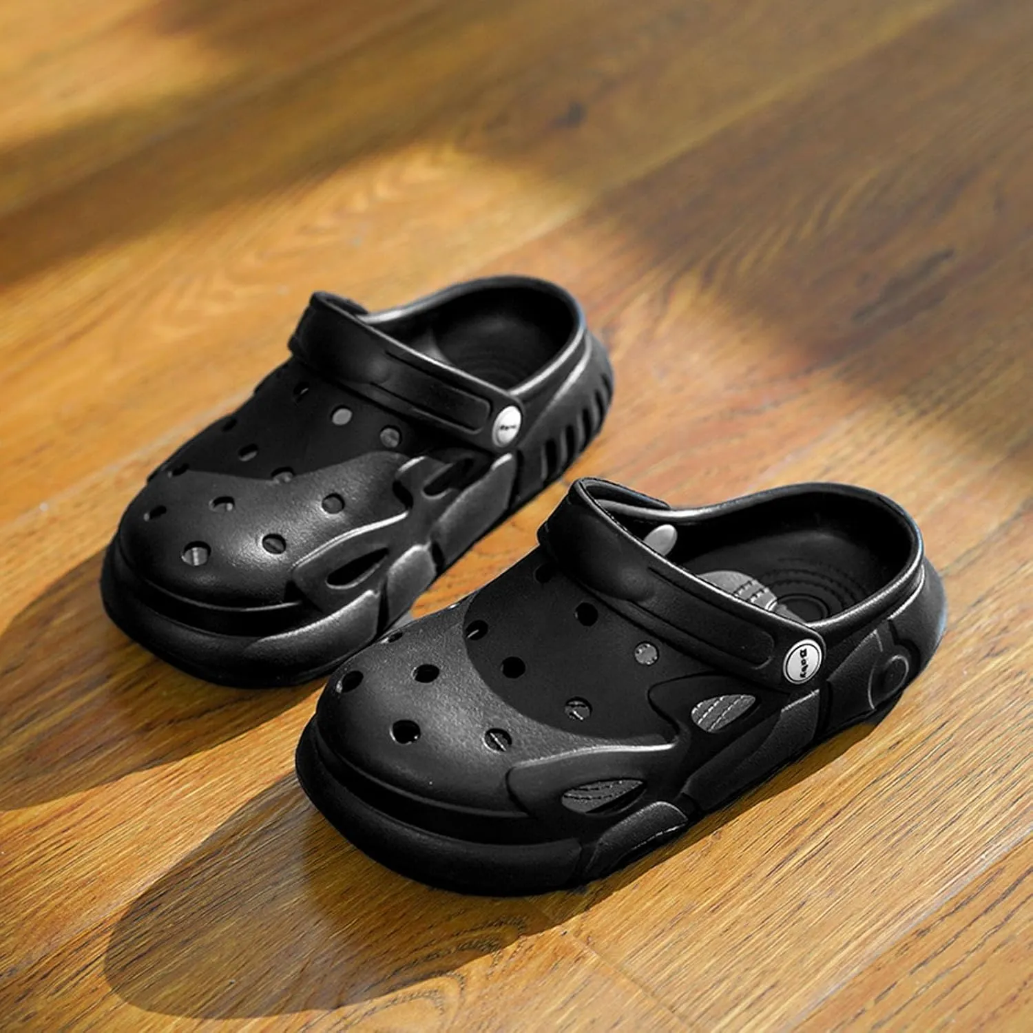SECHRITE Kids Boys Girls Garden Clogs Shoes Shower Slippers Toddler Slip On Mules Lightweight Beach Pool Slides Indoor Sandals