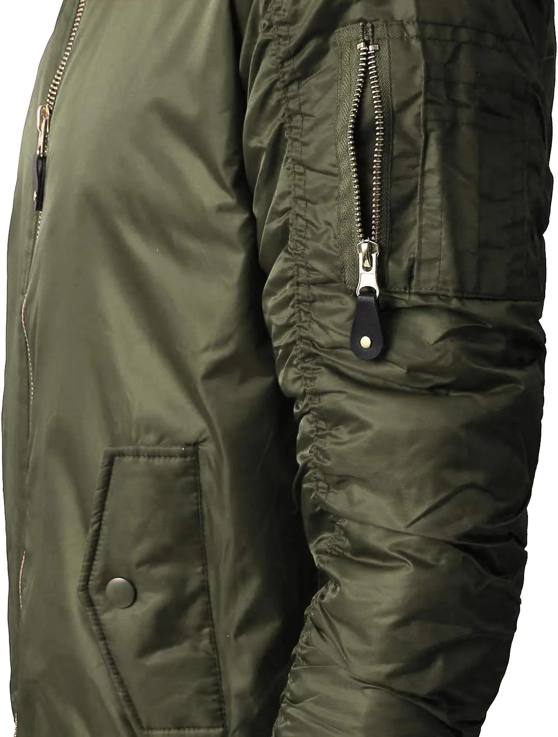 Shaka Wear Men's Flight Jackets – Casual MA-1 Bomber Coat Windbreaker Full Zip Fully Lined Regular and Bigs S~3XL