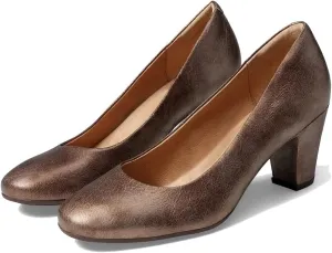 SHODENSE Women Vintage Chunky Kitten Heel Pumps Shoes Round Closed Toe Slip On Dress Sandals High Block Heels Formal Work Shoes Ladies Snakeksin Crocodile Suede Evening Party Shoe Retro 4-11 M US