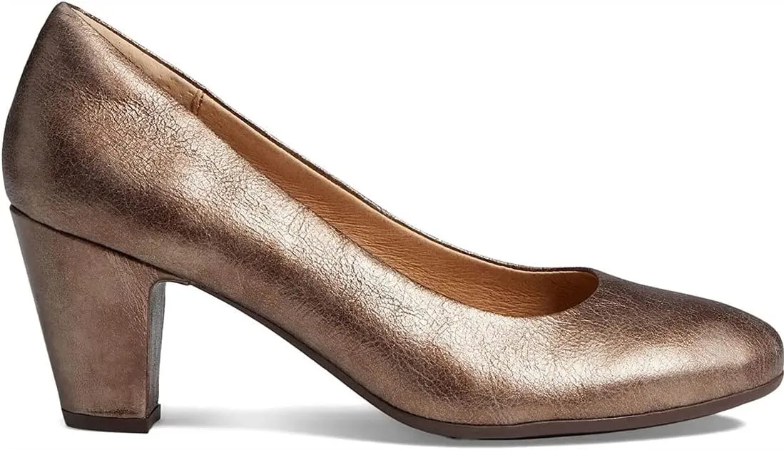 SHODENSE Women Vintage Chunky Kitten Heel Pumps Shoes Round Closed Toe Slip On Dress Sandals High Block Heels Formal Work Shoes Ladies Snakeksin Crocodile Suede Evening Party Shoe Retro 4-11 M US