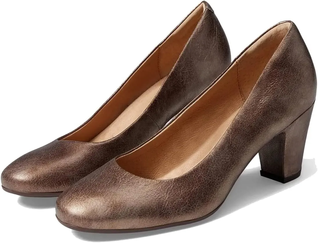 SHODENSE Women Vintage Chunky Kitten Heel Pumps Shoes Round Closed Toe Slip On Dress Sandals High Block Heels Formal Work Shoes Ladies Snakeksin Crocodile Suede Evening Party Shoe Retro 4-11 M US