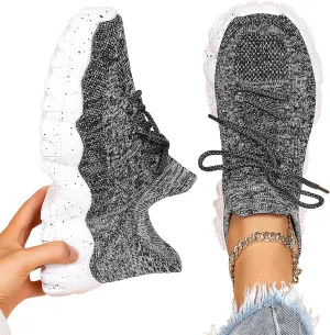 Simply Snug Shoes, Simply Snug Sneakers, Simplysnug Shoes, Women's Mesh Lace Up Lightweight Low Top Sneakers Casual Tennis Shoes Non Slip