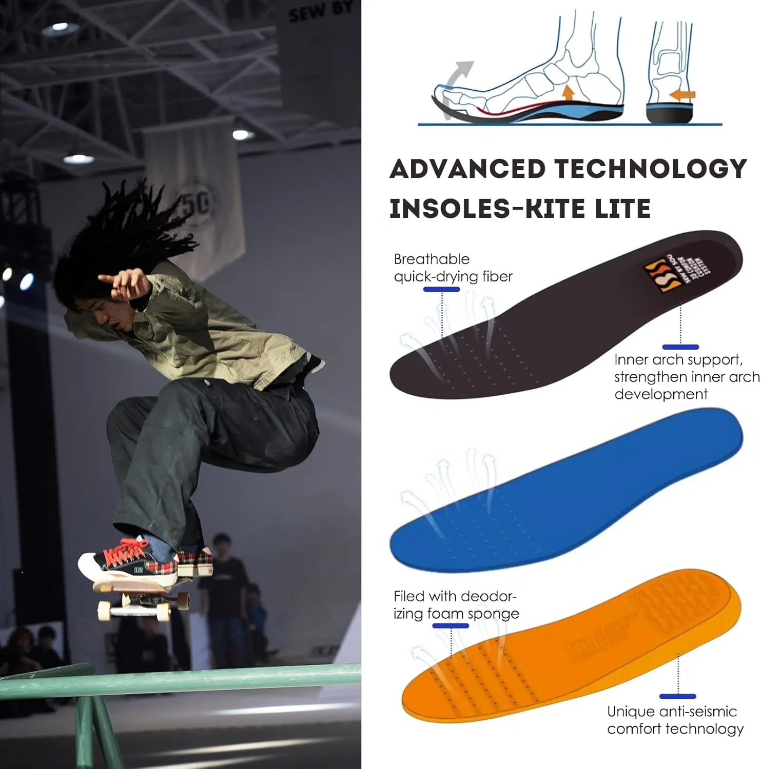 Skateboard Shoes for Men Leather Low Top Pro Skateboarding Training Casual Sneakers