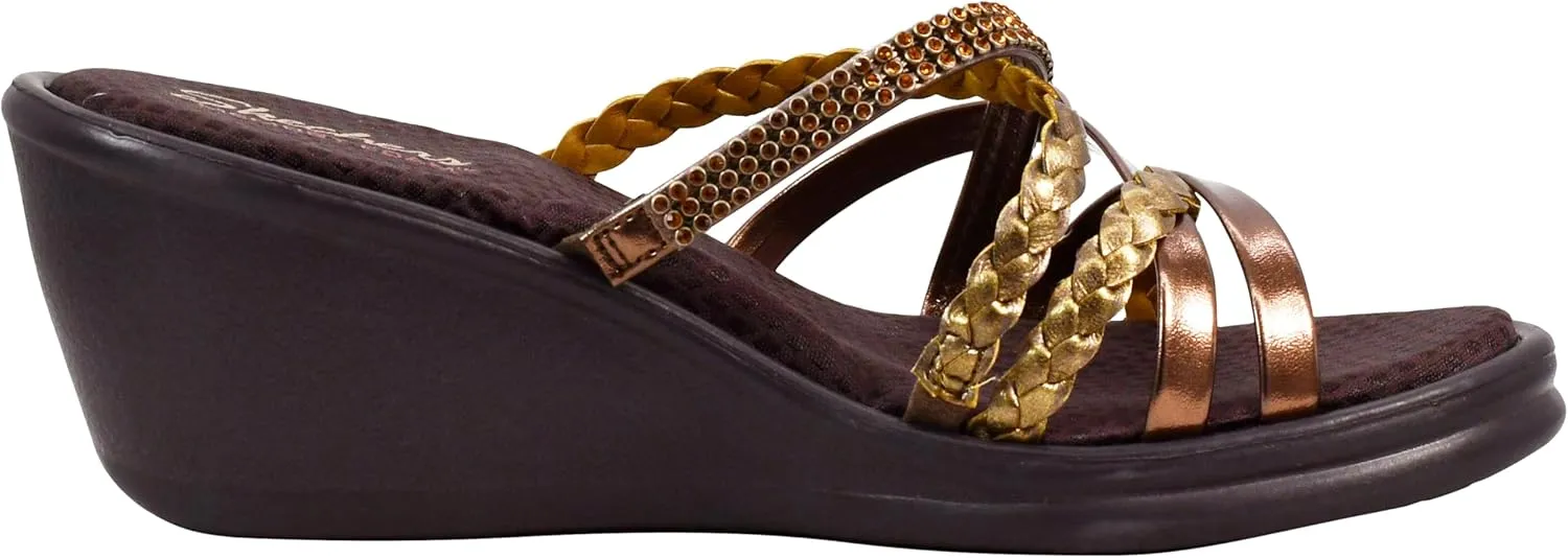 Skechers Cali Women's Rumblers-Social Butterfly Wedge Sandal