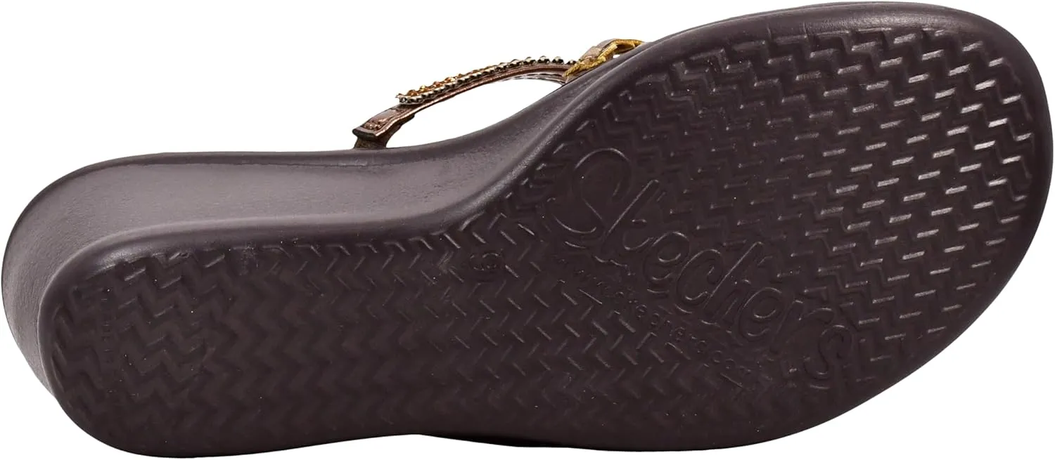 Skechers Cali Women's Rumblers-Social Butterfly Wedge Sandal