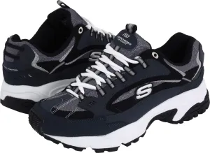 Skechers Sport Men's Stamina Nuovo Cutback Lace-Up Sneaker,Navy/Black,8 2E US