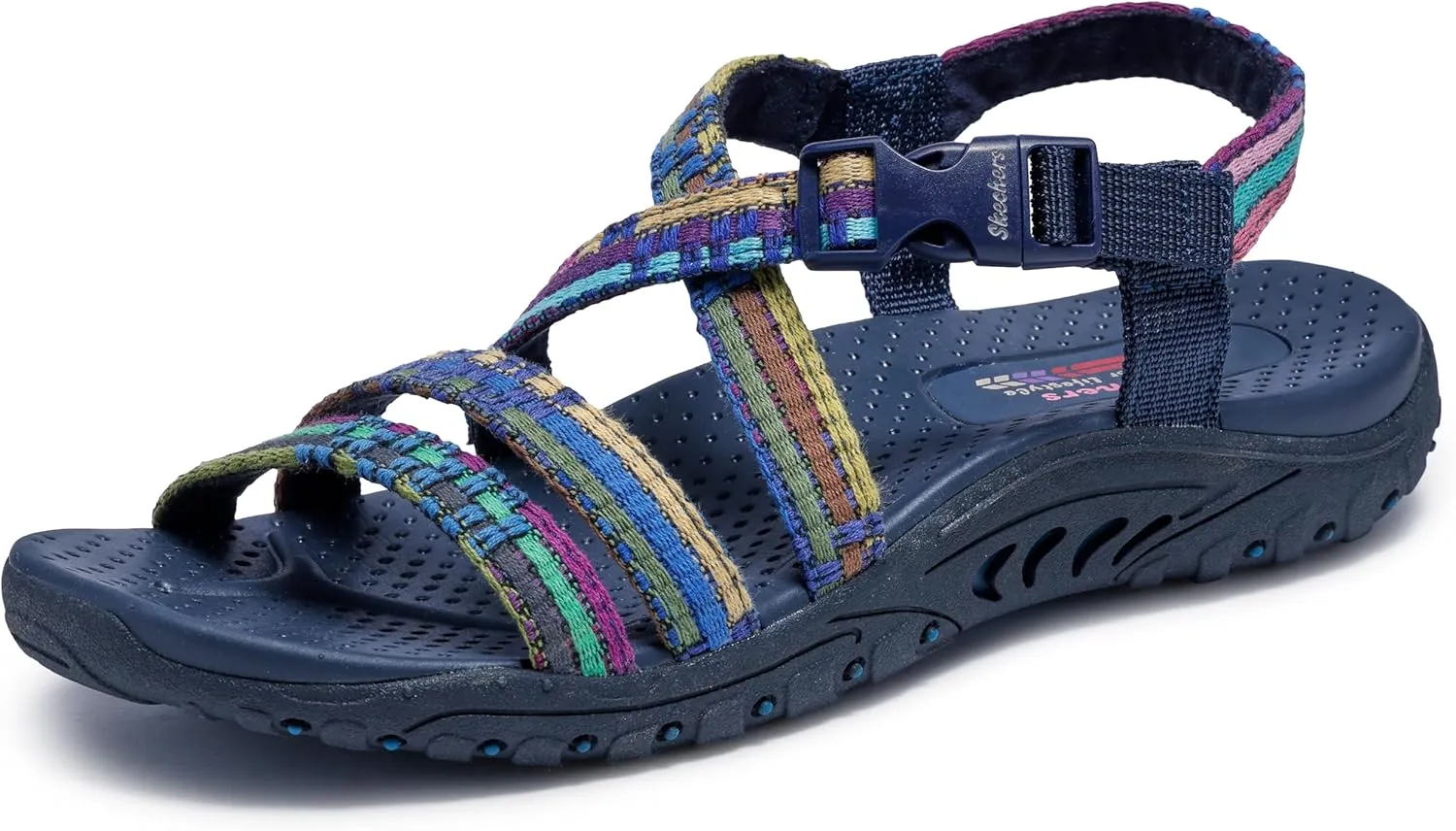 Skechers Women's Reggae Sew Me Boho Woven Strappy Slingback