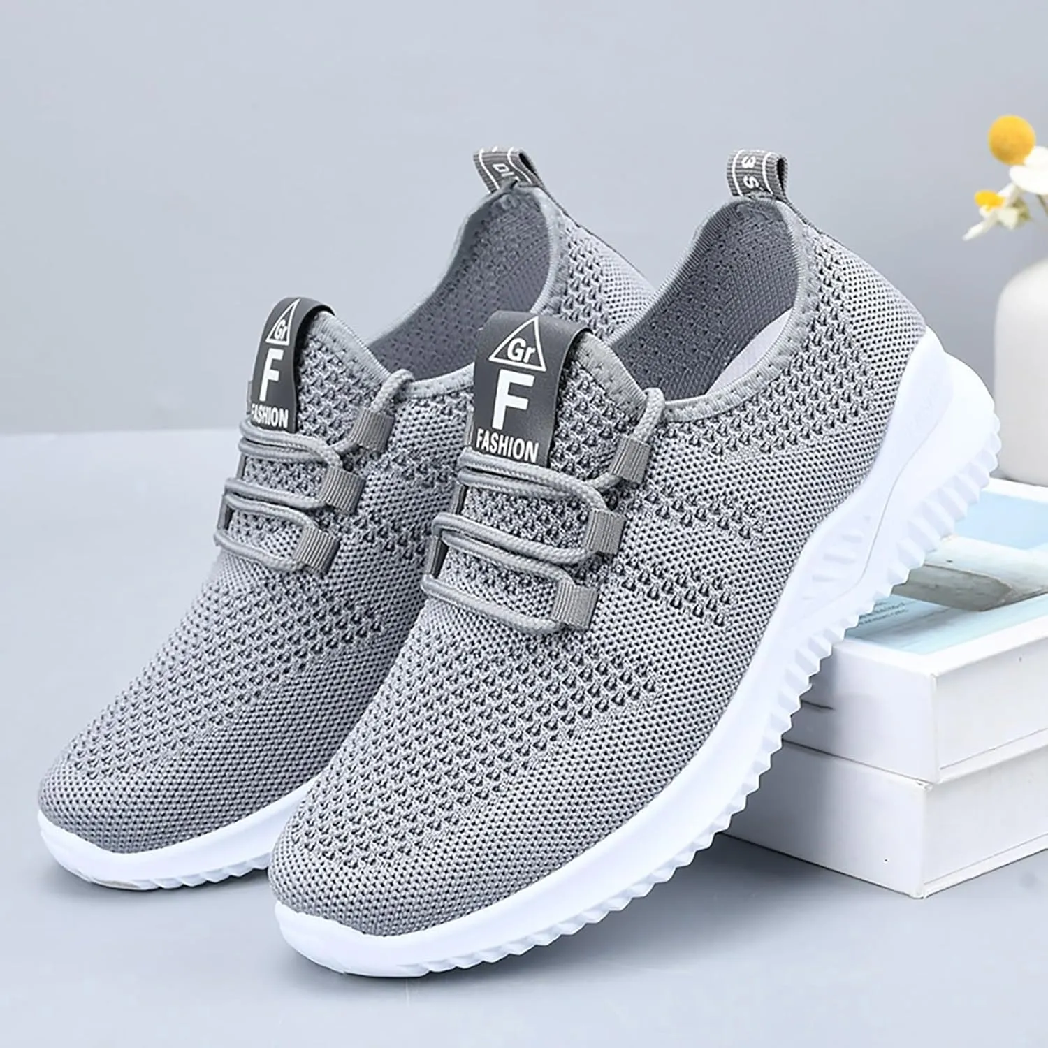 Slip On Sneakers Women Breathable Running Sport Workout Gym Shoes Tennis Lightweight Athletic Non Slip Sneakers Fashion Casual Orthopedic Walking Shoes