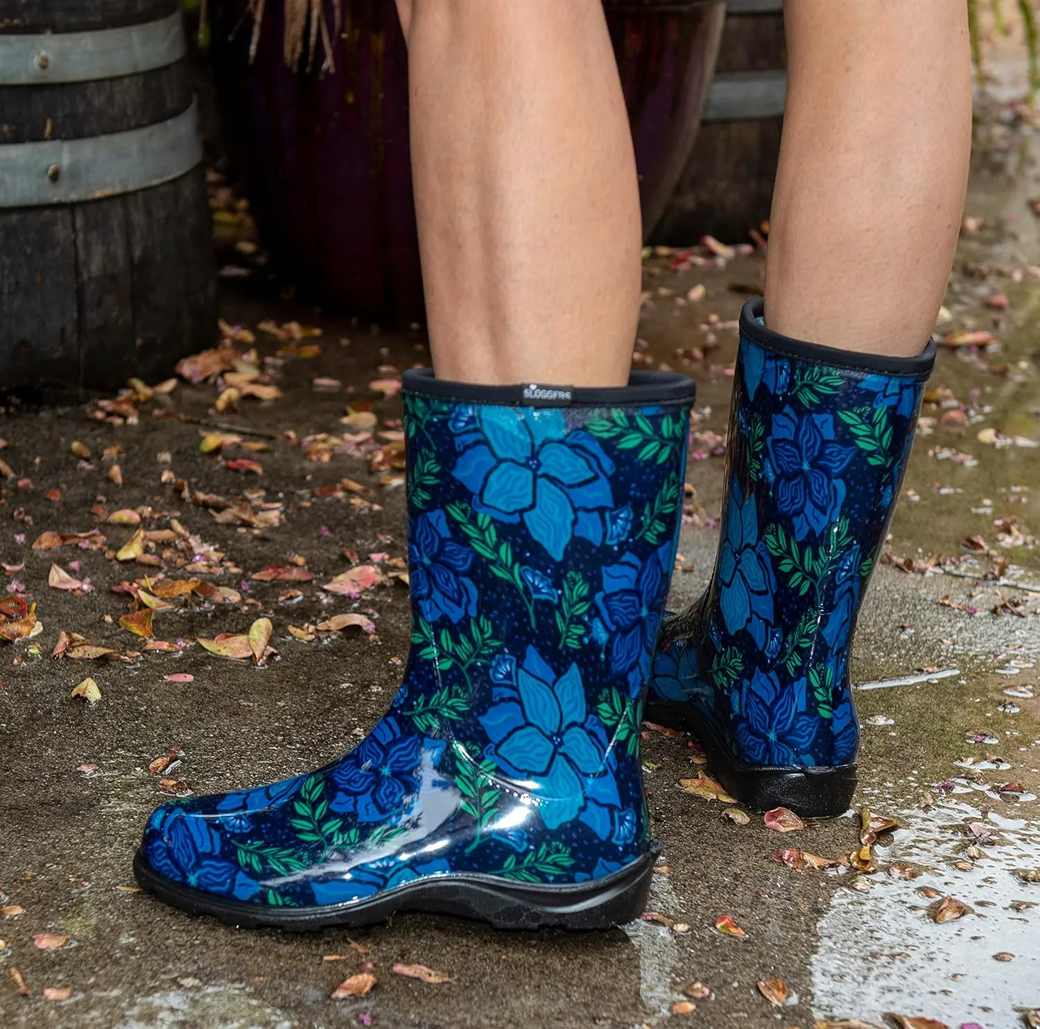Sloggers Waterproof Garden Rain Boots for Women - Cute Mid-Calf Mud & Muck Boots with Premium Comfort Support Insole
