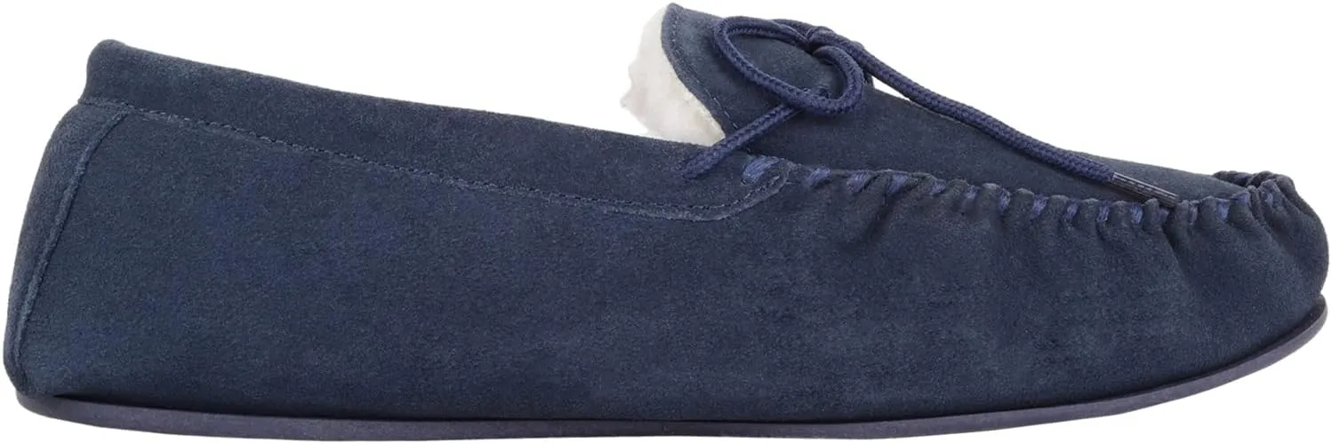 SNUGRUGS Men's Monty Suede Wool Rubber Sole Moccasins