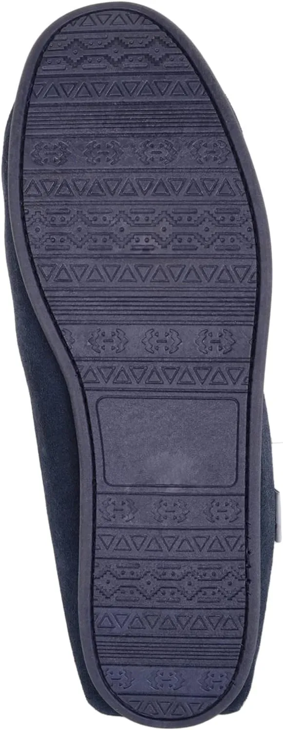 SNUGRUGS Men's Monty Suede Wool Rubber Sole Moccasins