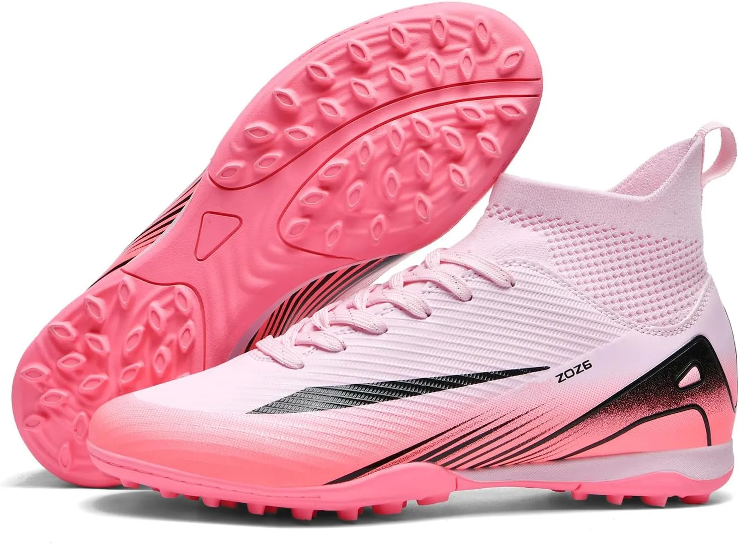 Soccer Cleats for Mens Womens Turf Soccer Shoes Indoor Unisex Football Boots AG FG TF Wide Training Sneaker Outdoor