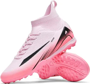 Soccer Cleats for Mens Womens Turf Soccer Shoes Indoor Unisex Football Boots AG FG TF Wide Training Sneaker Outdoor