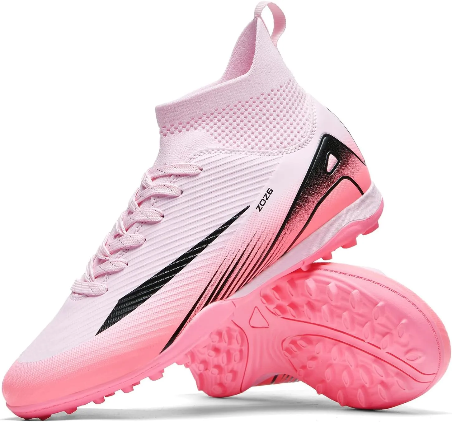 Soccer Cleats for Mens Womens Turf Soccer Shoes Indoor Unisex Football Boots AG FG TF Wide Training Sneaker Outdoor