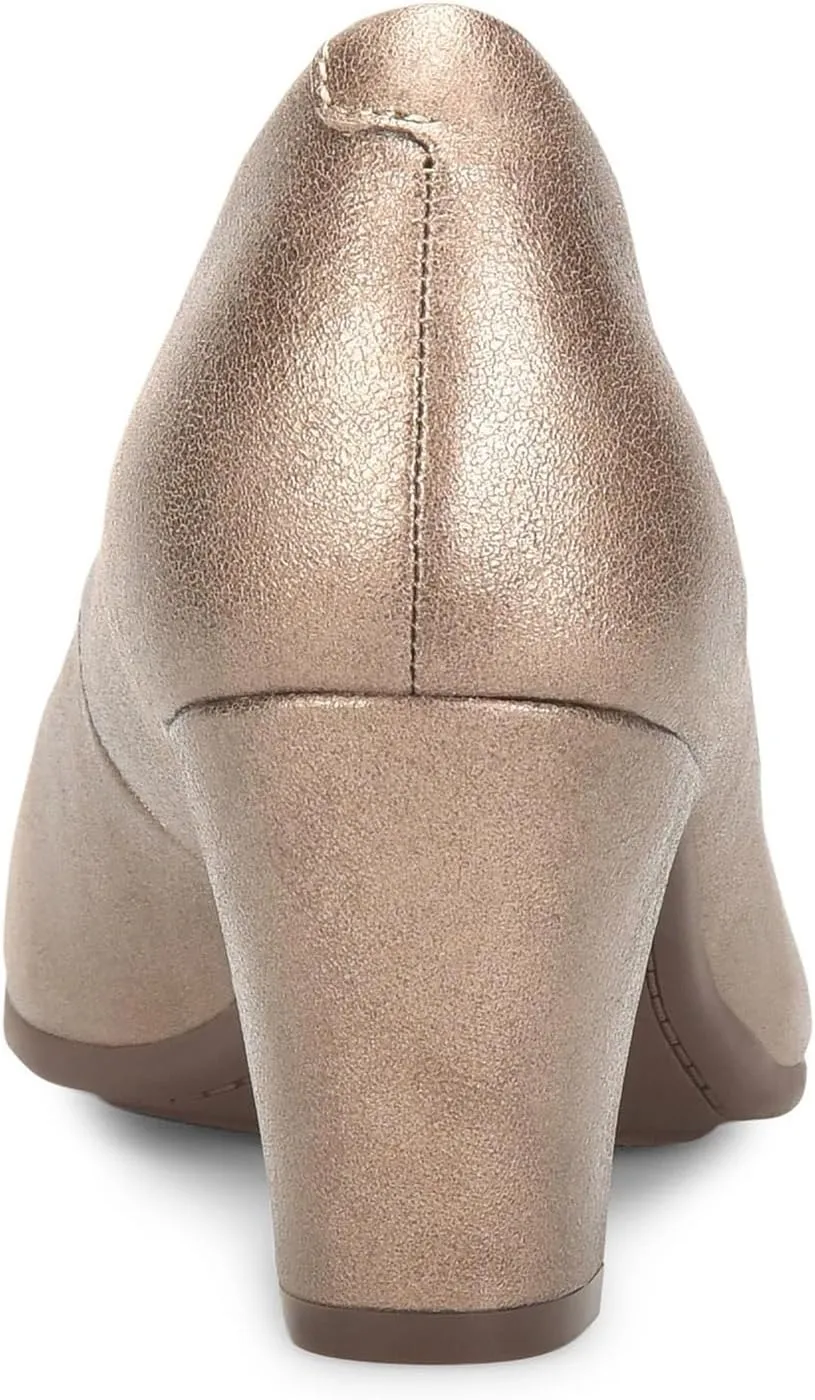 Sofft Lana Heeled Sandals for Women – Leather Lining and Upper – Microfiber Footbed – Closed Toe Style
