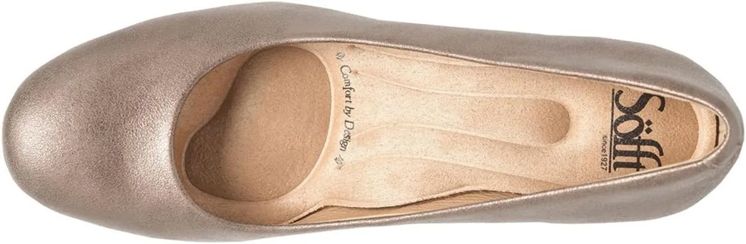 Sofft Lana Heeled Sandals for Women – Leather Lining and Upper – Microfiber Footbed – Closed Toe Style