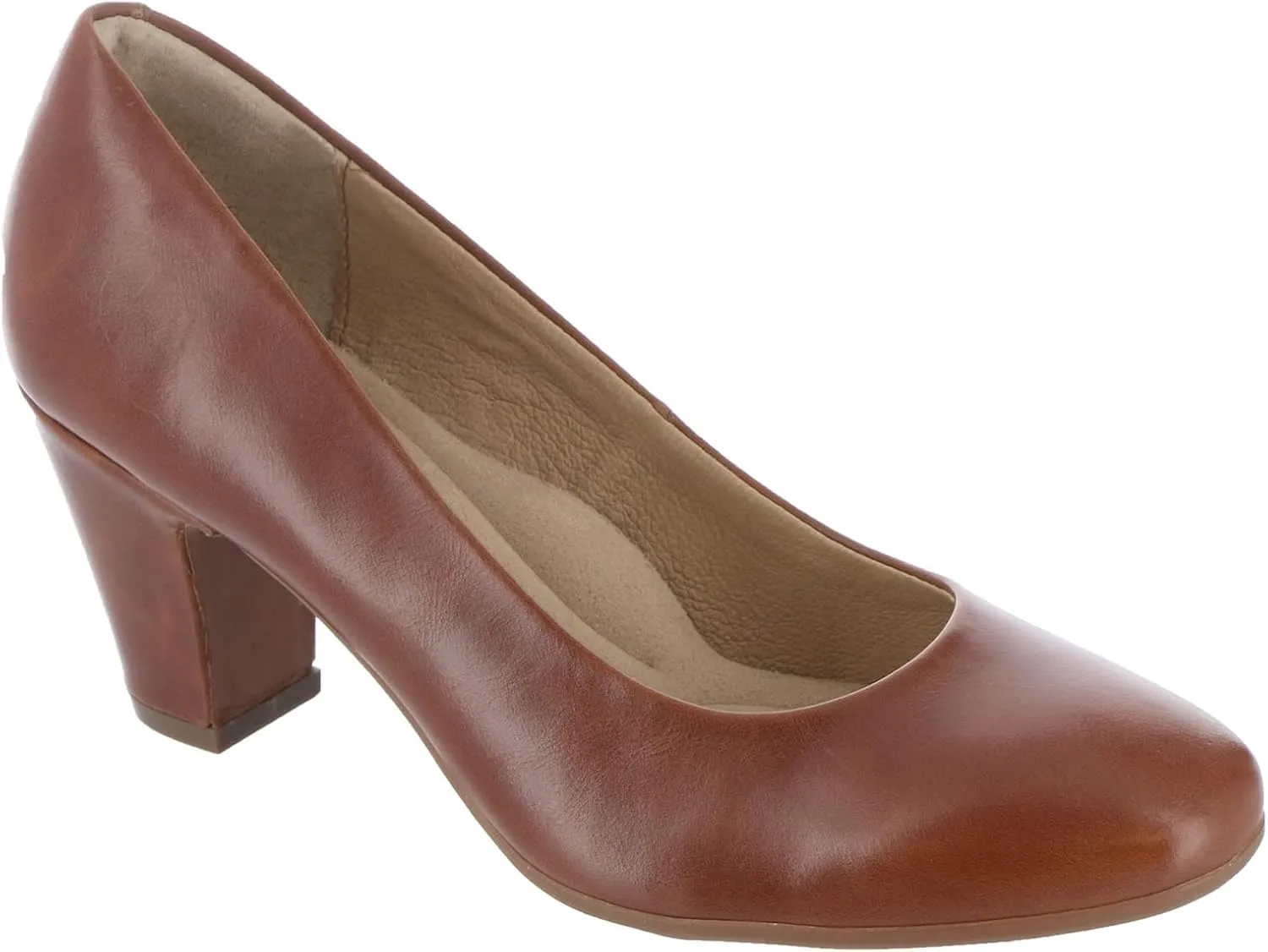 Sofft Lana Heeled Sandals for Women – Leather Lining and Upper – Microfiber Footbed – Closed Toe Style