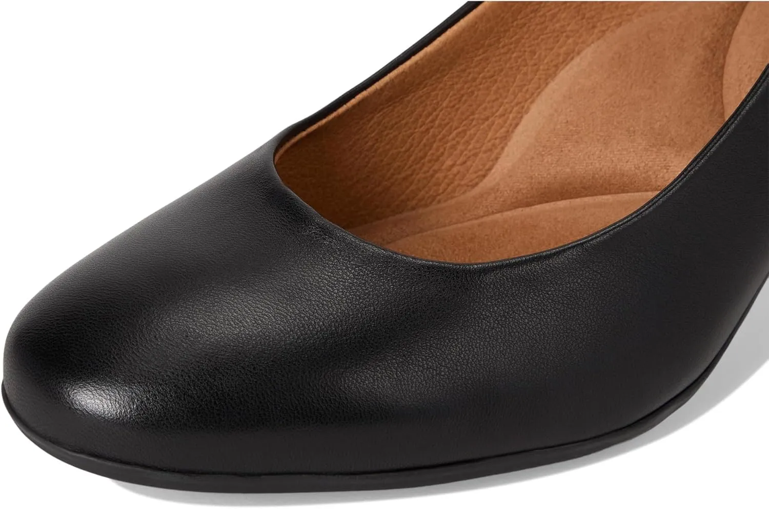 Sofft Lana Heeled Sandals for Women – Leather Lining and Upper – Microfiber Footbed – Closed Toe Style