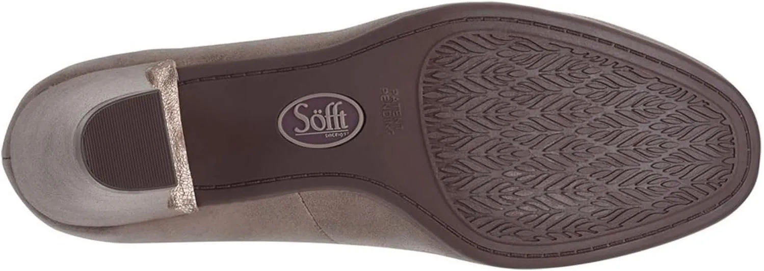 Sofft Lana Heeled Sandals for Women – Leather Lining and Upper – Microfiber Footbed – Closed Toe Style
