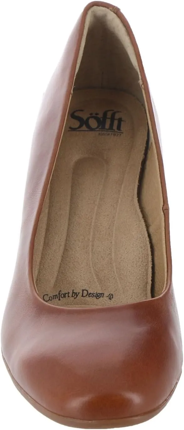 Sofft Lana Heeled Sandals for Women – Leather Lining and Upper – Microfiber Footbed – Closed Toe Style