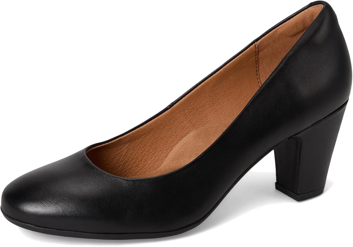 Sofft Lana Heeled Sandals for Women – Leather Lining and Upper – Microfiber Footbed – Closed Toe Style