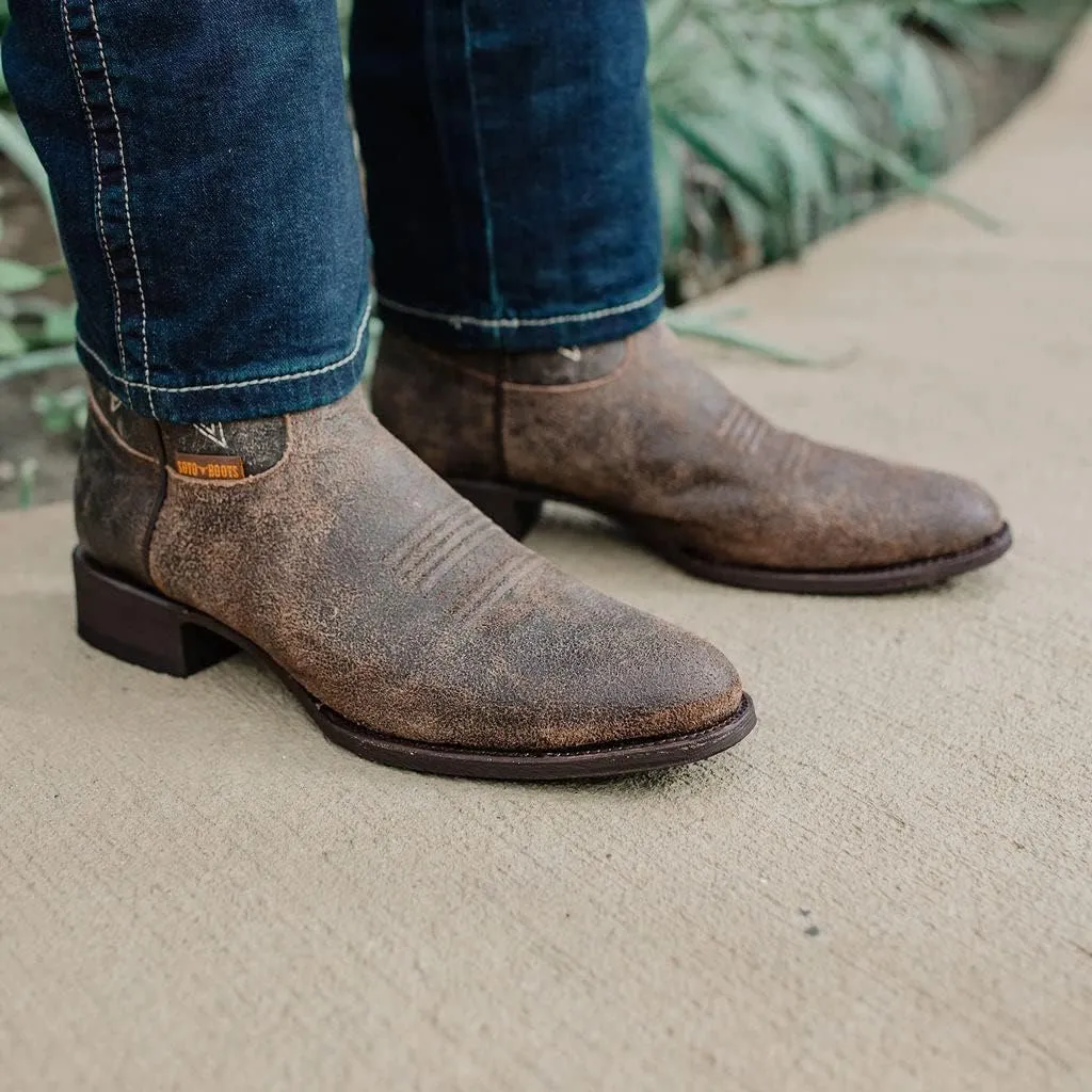 Soto Boots Mens Distressed Leather Cowboy Boots