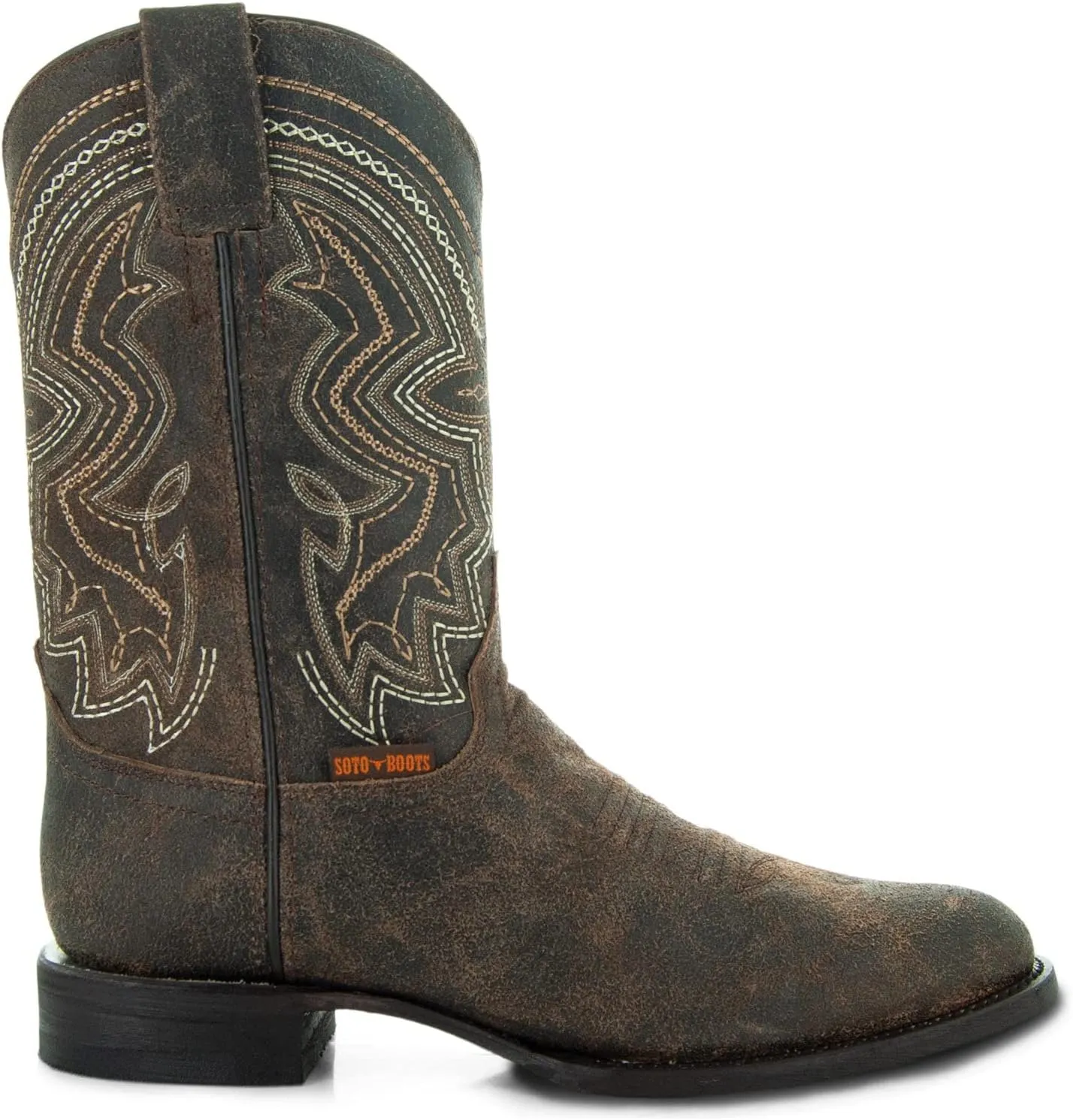 Soto Boots Mens Distressed Leather Cowboy Boots