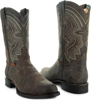 Soto Boots Mens Distressed Leather Cowboy Boots