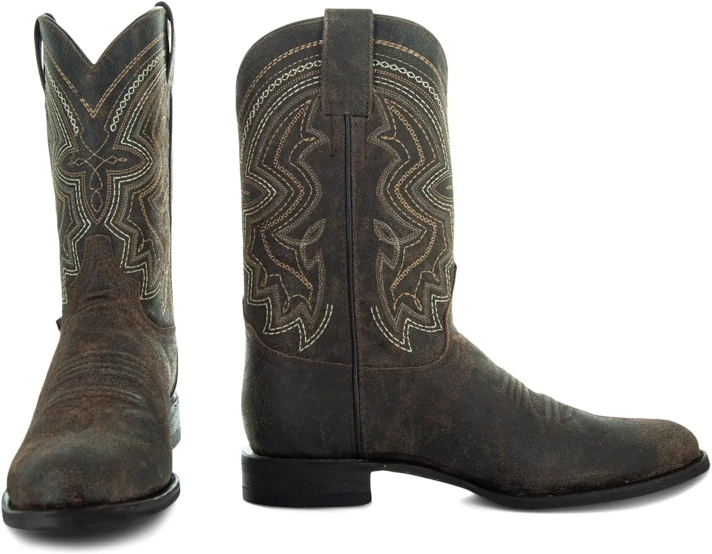 Soto Boots Mens Distressed Leather Cowboy Boots
