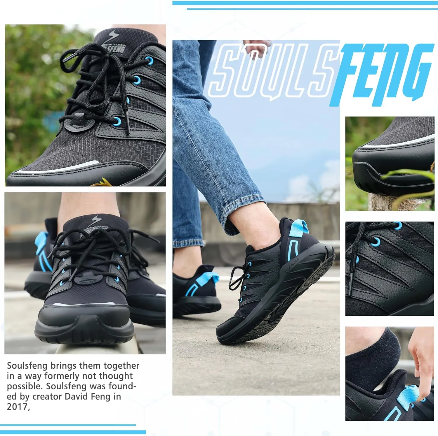 Soulsfeng Mens Running Shoes Lightweight Fashion Stylish Sports Workout Gym Tennis Walking Sneakers Size US 5.5-15