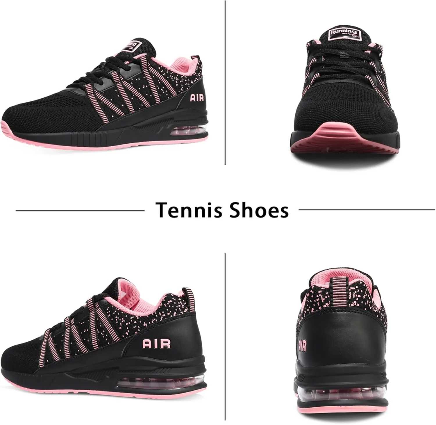 Soulsfeng Womens Air Cushion Running Shoes Lightweight Breathable Workout Tennis Walking Sneakers US 3.5-11.5