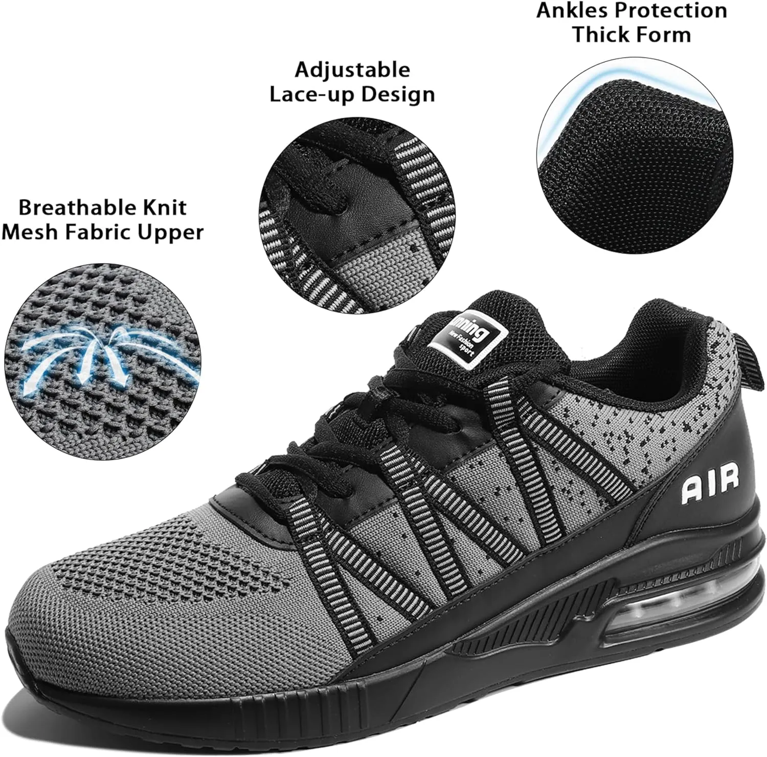 Soulsfeng Womens Air Cushion Running Shoes Lightweight Breathable Workout Tennis Walking Sneakers US 3.5-11.5