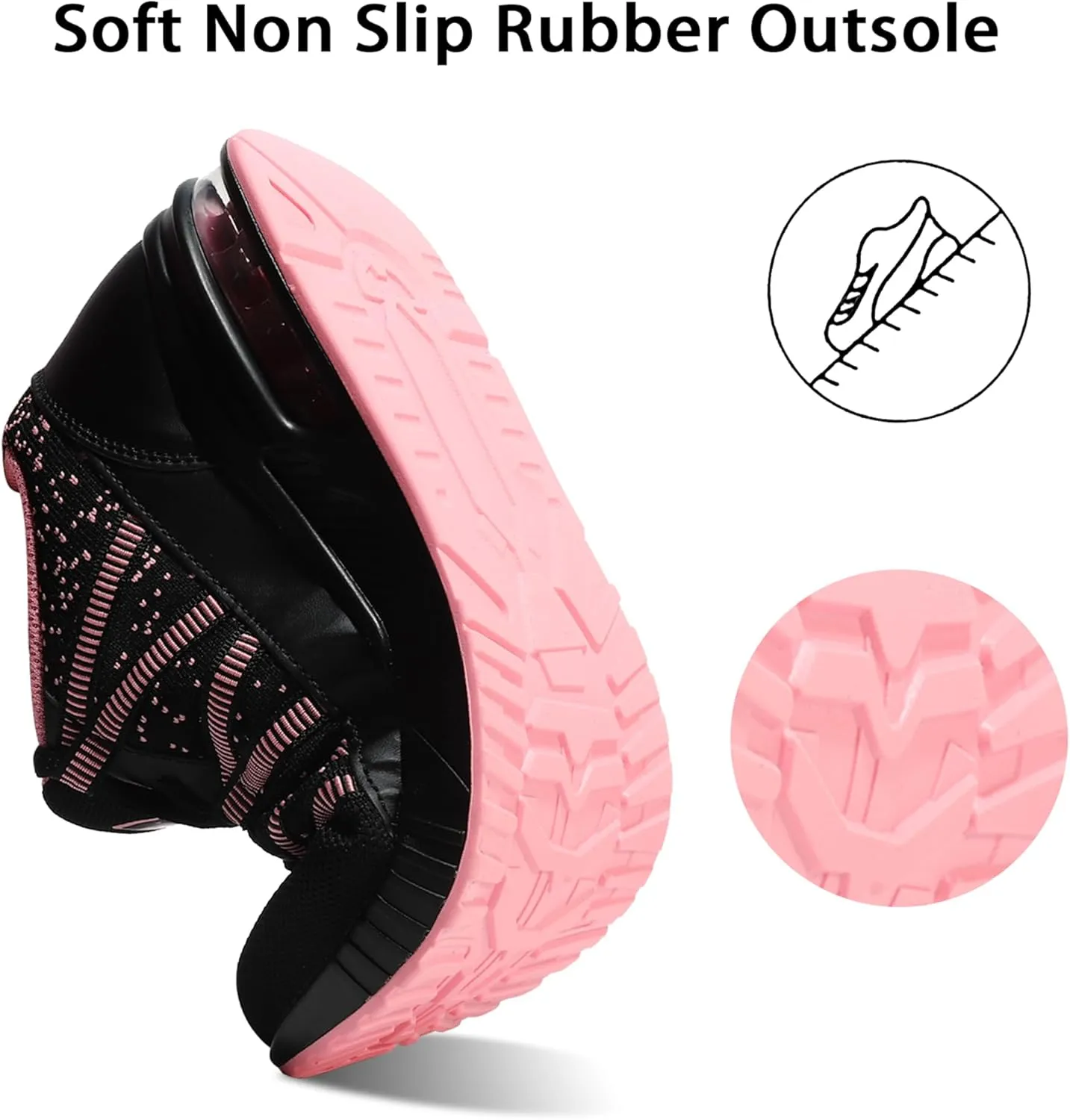 Soulsfeng Womens Air Cushion Running Shoes Lightweight Breathable Workout Tennis Walking Sneakers US 3.5-11.5