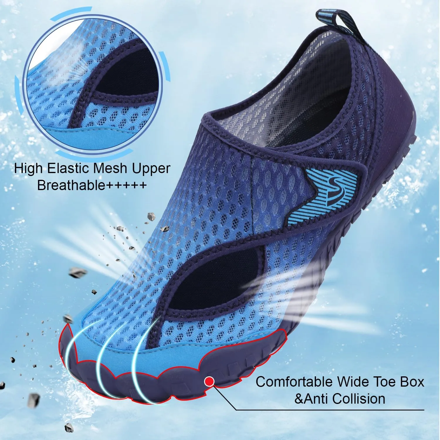 Spesoul Water Shoes for Women Men Quick Dry Aqua Socks for Swim Beach Pool Hiking Training Summer Sandals Outdoor Zero Drop Barefoot Shoes